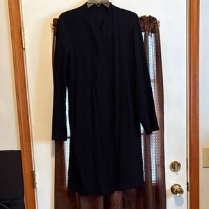 Donna Karan Black Long Sleeve Shift Dress
